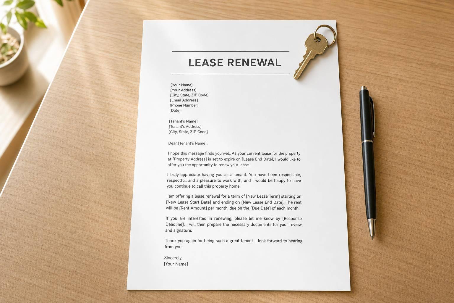 Lease Renewal Letter Template